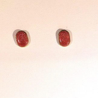 Sparkly vermillion studs