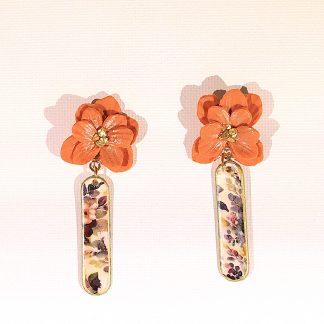 Orange floral hangers