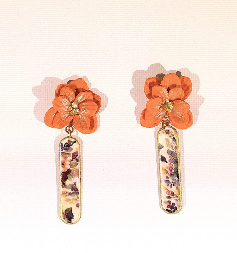 Orange floral hangers