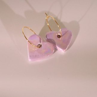 Light purple heart bangels