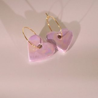 Light purple heart bangels