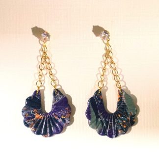 Faux Lapis Lazuli hangers.