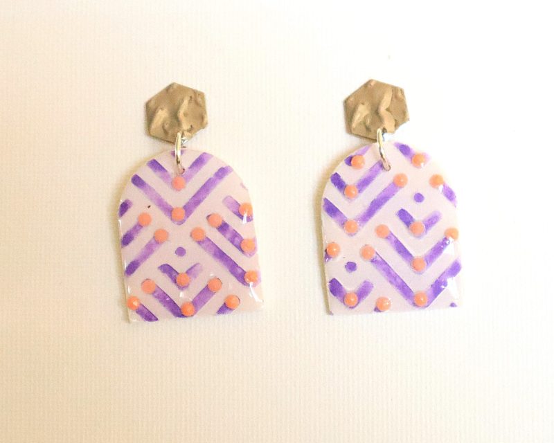 Aztec purple&orange hangers