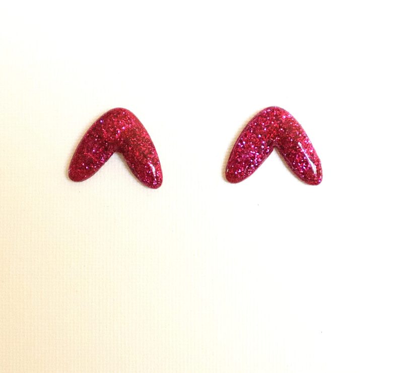 Sparkly pink studs