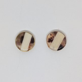 Faux Tortoise round studs