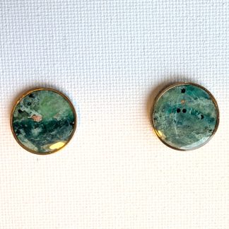 Faux Jade round studs